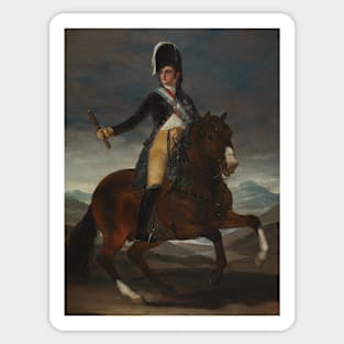 Equestrian portrait of Fernando VII by Francisco Goya Sticker